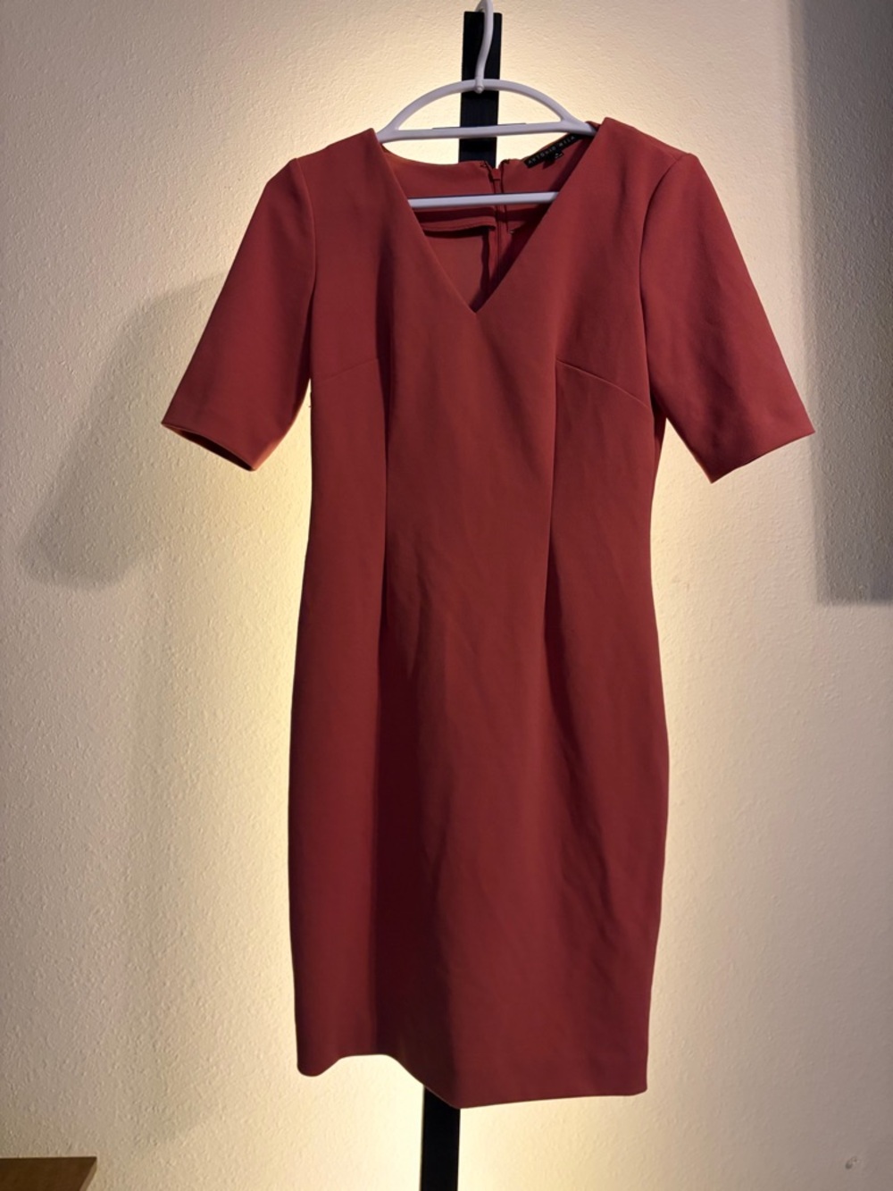 Antonio Melani Women’s Fitted V-Neck Short Sleeve Dress
